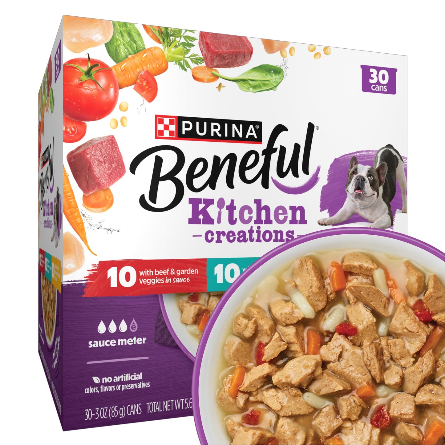 HOTPurina Beneful Kitchen Creations With Beef, Chicken, or Lamb Wet Dog Food Variety Pack - (Pack of 30) 3 oz. Cans