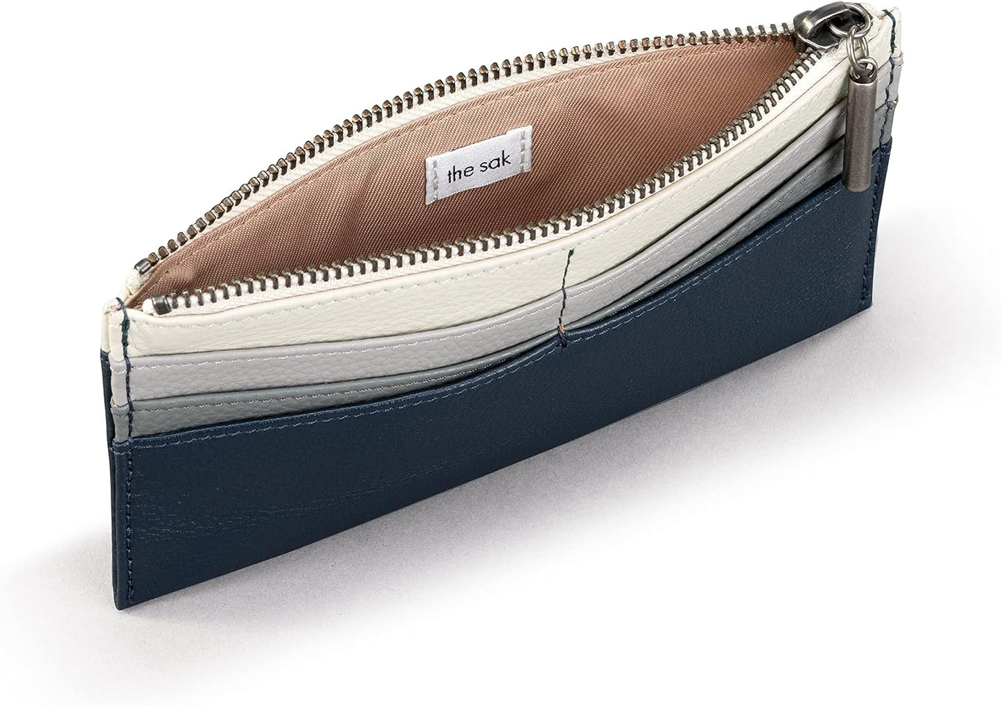 HOTThe Sak Neva Large Card Wallet - Slim Leather Wallet for Women - Card Holder With 6 Credit Card Slots & Zipper Closure | Large