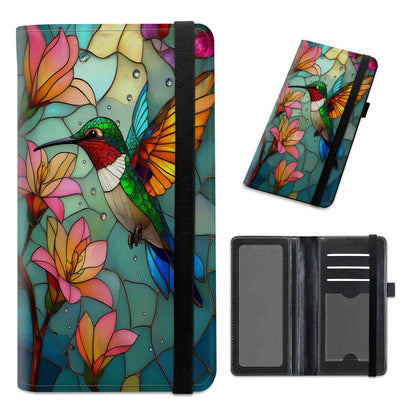HOTCheckbook Cover for Personal Checkbook Leather Check Book Covers for Women Men with RFID Blocking Multi Card Slots Lightweight Compact Wallet, Retro Music Note