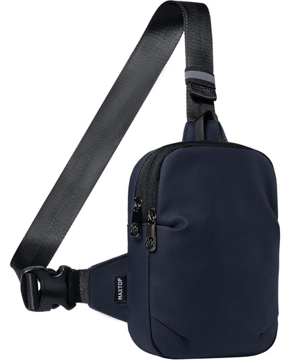 HOTMAXTOP Crossbody Bags for Women Men Lightweight Sling Bag Fanny Packs for Travel Casual Outdoors Gifts for Family Black