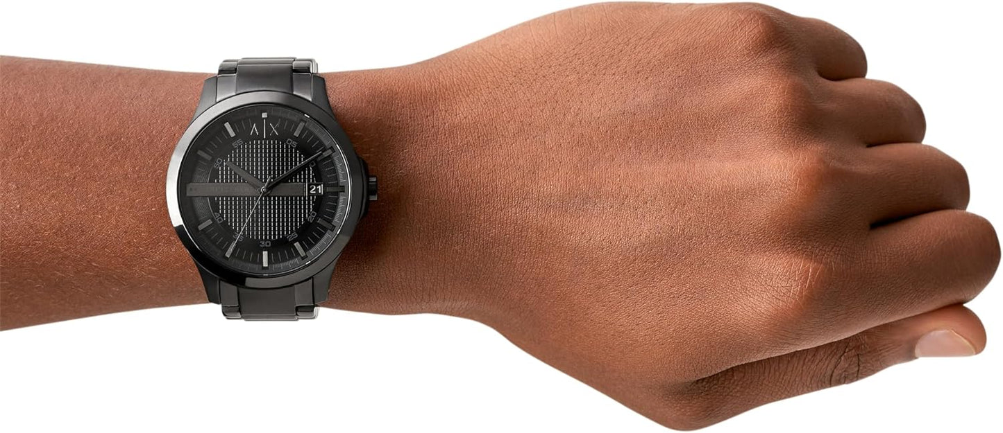 HOTA|X Armani Exchange Men's Watch, Three-Hand Stainless Steel Watch for Men