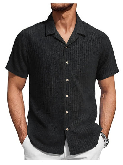 HOTDamipow Mens Casual Button Down Shirts Short Sleeve Fashion Vacation Beach Shirts