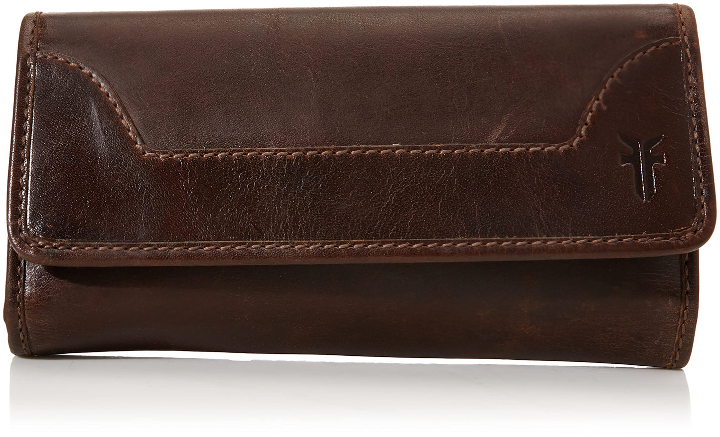 HOTFrye Melissa Wallet Cognac Antique Pull Up One Size