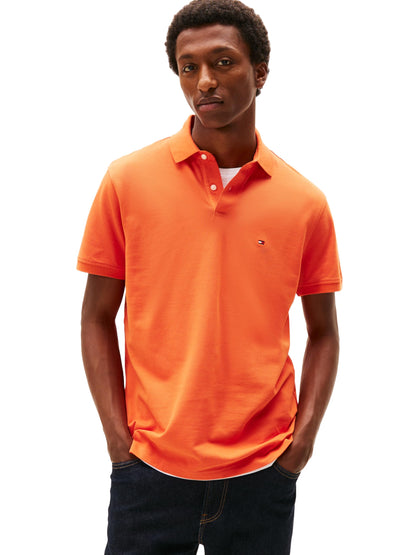 HOTTommy Hilfiger Men's Short Sleeve Polo Shirts in Classic Fit with Stretch and Organic Pique Cotton