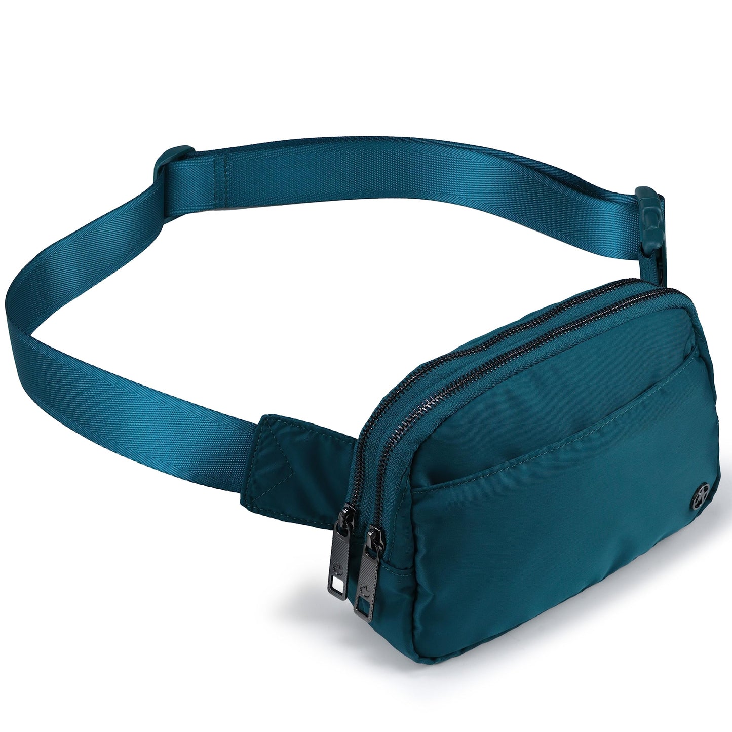 HOTPander Everywhere Belt Bag for Women, 5 Zipper Pockets Nylon Crossbody Fanny Pack Purse (White Opal)