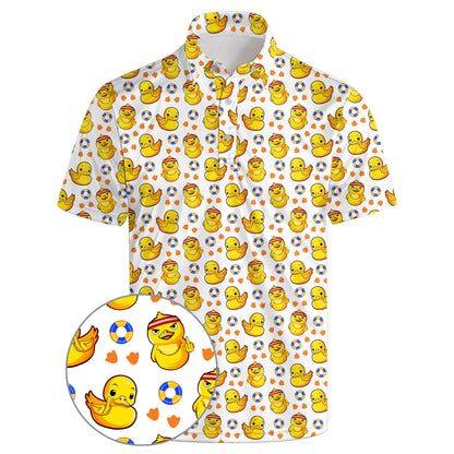 HOTGolf Polo Shirts for Men Funny Print Quick Dry Short Sleeve Performance Golf Shirts Moisture Wicking Polo Shirts