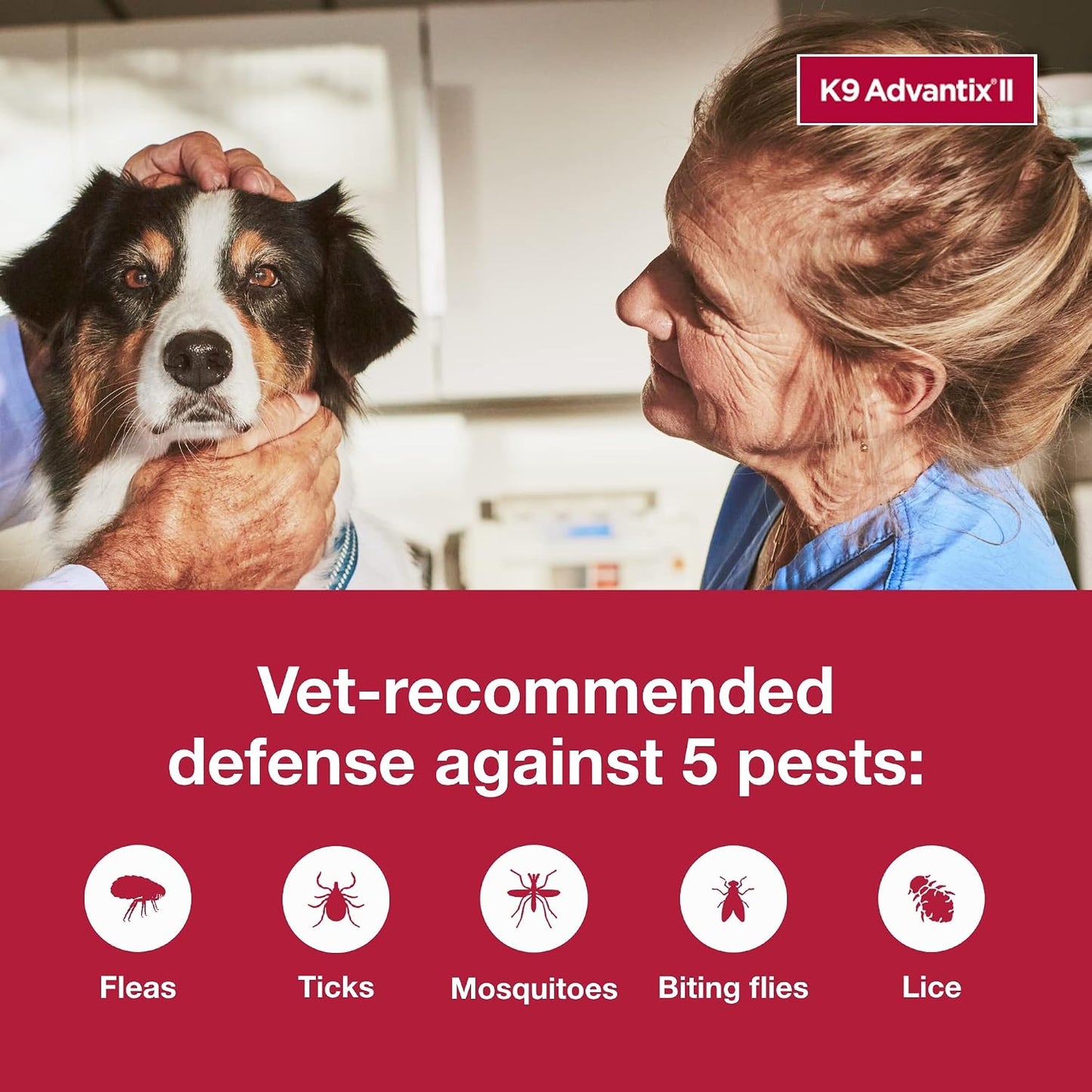 HOTK9 Advantix II Large Dog Vet-Recommended Flea, Tick & Mosquito Treatment & Prevention | Dogs 21-55 lbs. | 2-Mo Supply (Packaging may vary)