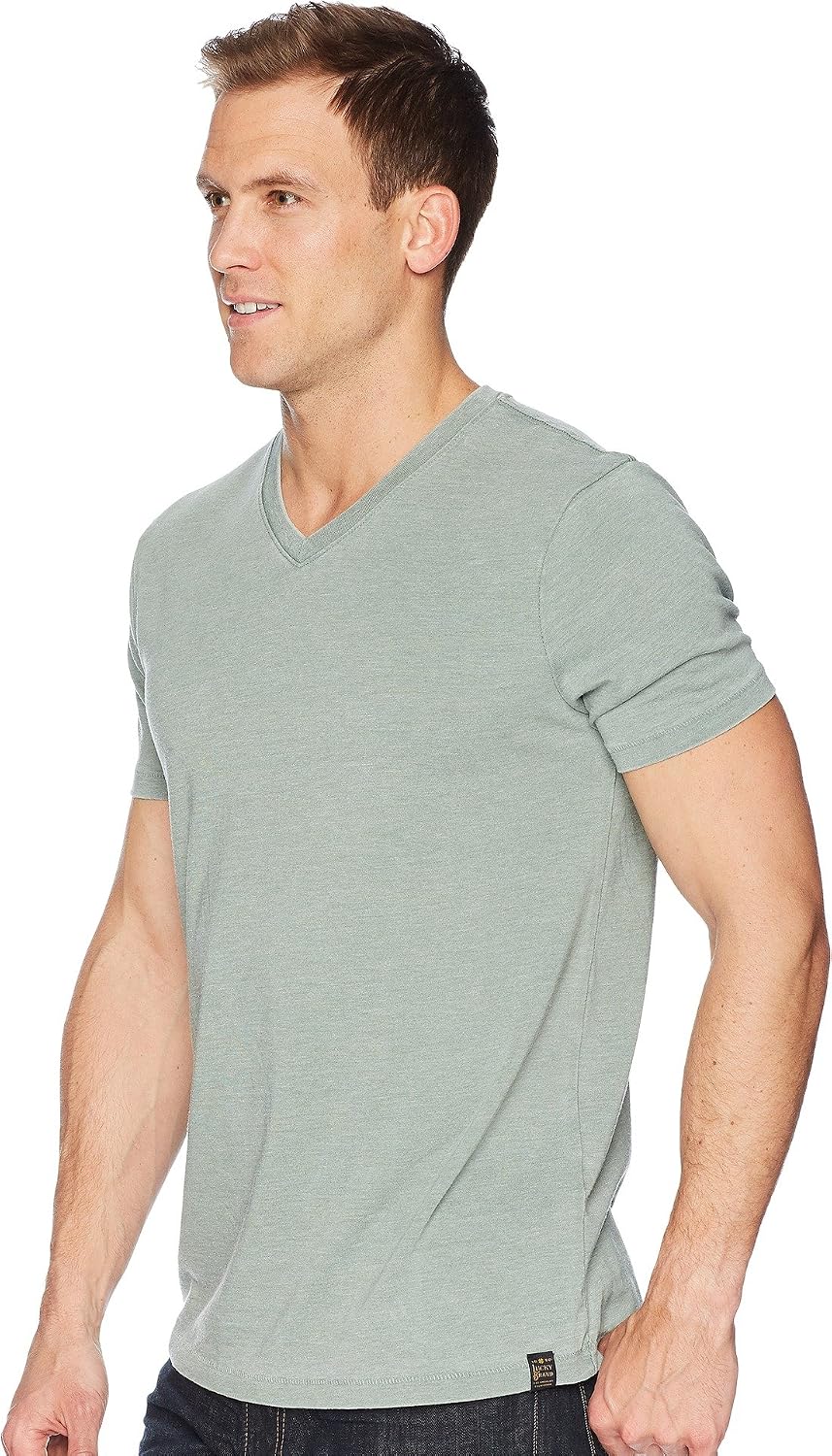 HOTLucky Brand Men's Venice Burnout V Neck Tee