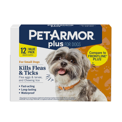 HOTPetArmor Plus Flea and Tick Prevention for Cats over 1.5 lbs, Cat Flea and Tick Treatment, 6 Doses, Waterproof Topical, Fast Acting