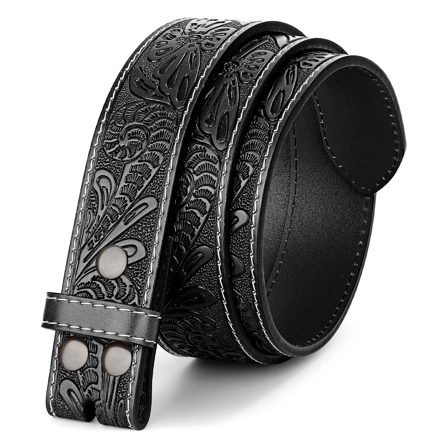 HOTBELTROAD Western Leather Belt Strap for Men Women Cowboy Cowgirl Leather Mens Belts for Jeans Birthday Christmas Belt Gifts