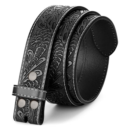 HOTBELTROAD Western Leather Belt Strap for Men Women Cowboy Cowgirl Leather Mens Belts for Jeans Birthday Christmas Belt Gifts