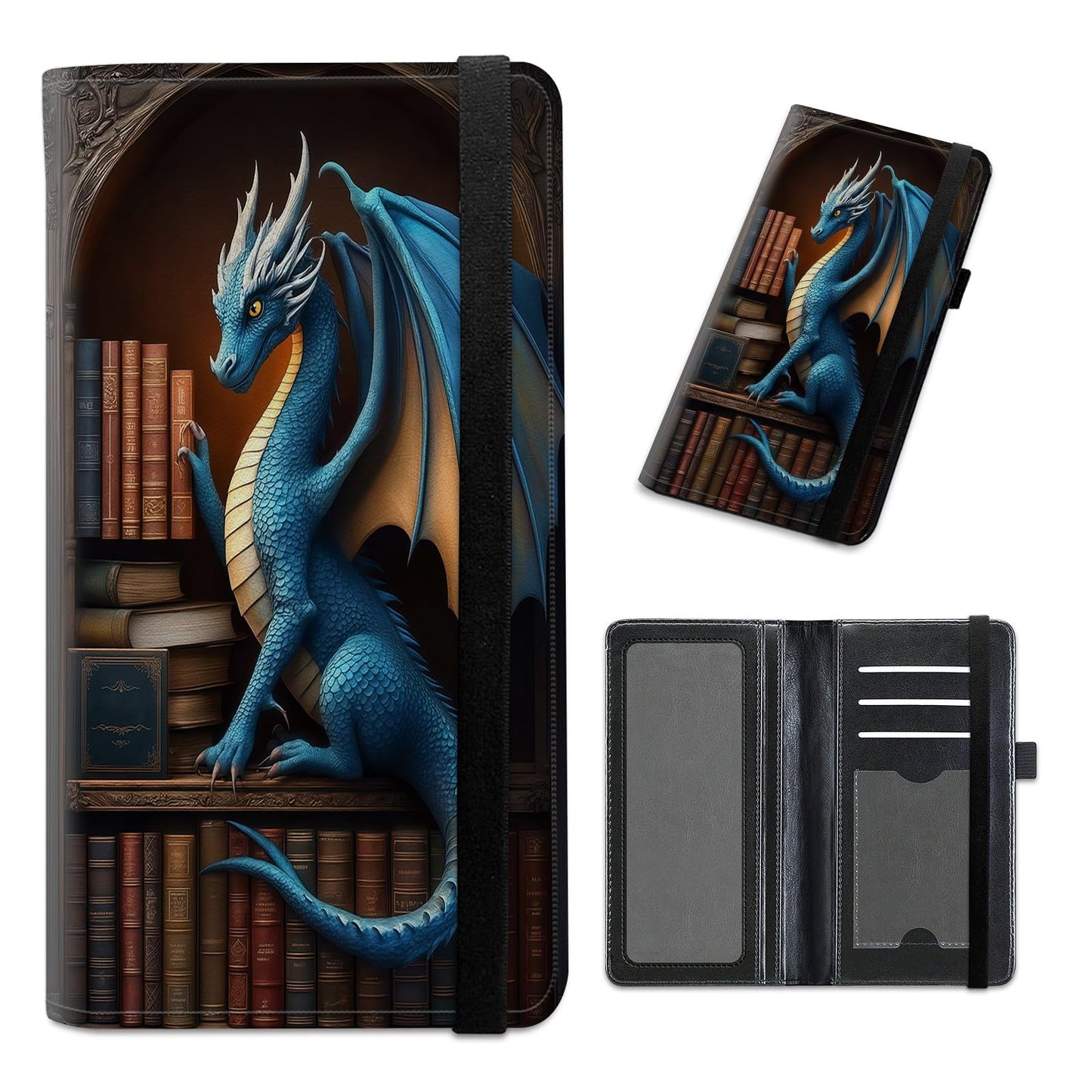 HOTCheckbook Cover for Personal Checkbook Leather Check Book Covers for Women Men with RFID Blocking Multi Card Slots Lightweight Compact Wallet, Retro Music Note