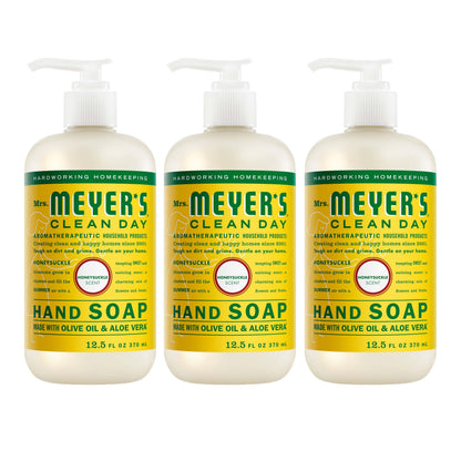 HOTMRS. MEYER'S CLEAN DAY Hand Soap, Rain Water Scent, 12.5 Fl Oz Bottle - 3 Pack