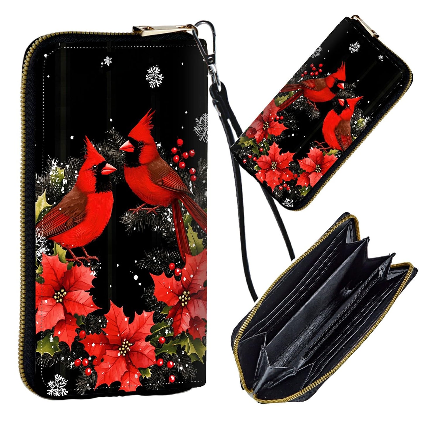 HOTWomen's Wristlet Wallets for Ladies, RFID Blocking Leather Zipper Handbag Clutch Purse Money Holder Organizer for Travel Shopping, Ocean Octopus