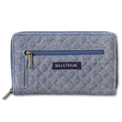 HOTBella Taylor Wrist Strap Wallet, Quilted Wristlet for Women | Lightweight, RFID blocking wristlet wallet, 11 card organizer, 4 cash/receipt slots, secure zipper, holds more, stays slim