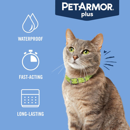 HOTPetArmor Plus Flea and Tick Prevention for Cats over 1.5 lbs, Cat Flea and Tick Treatment, 6 Doses, Waterproof Topical, Fast Acting