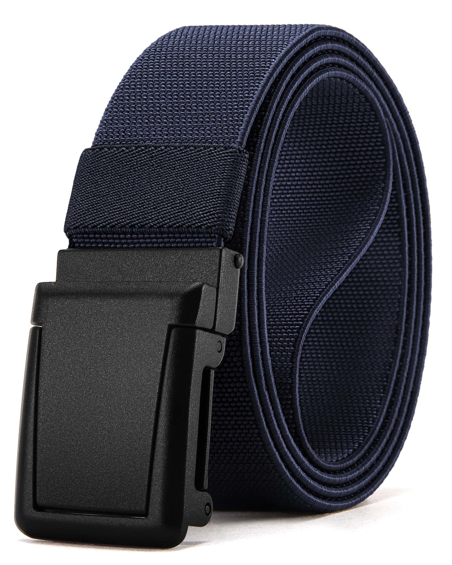 HOTCHAOREN Tactical Belt Men - 1.5" Stretch Work Belt with Zin Alloy Buckle | Quick Release Flip Buckle, Heavy Duty for Military EMT EMS Hiking, Stretchy Nylon