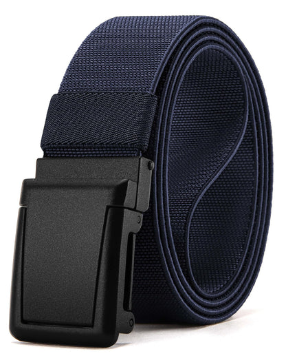 HOTCHAOREN Tactical Belt Men - 1.5" Stretch Work Belt with Zin Alloy Buckle | Quick Release Flip Buckle, Heavy Duty for Military EMT EMS Hiking, Stretchy Nylon