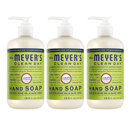 HOTMRS. MEYER'S CLEAN DAY Hand Soap, Lemon Verbena Scent, 12.5 Fl Oz Bottle - 3 Pack