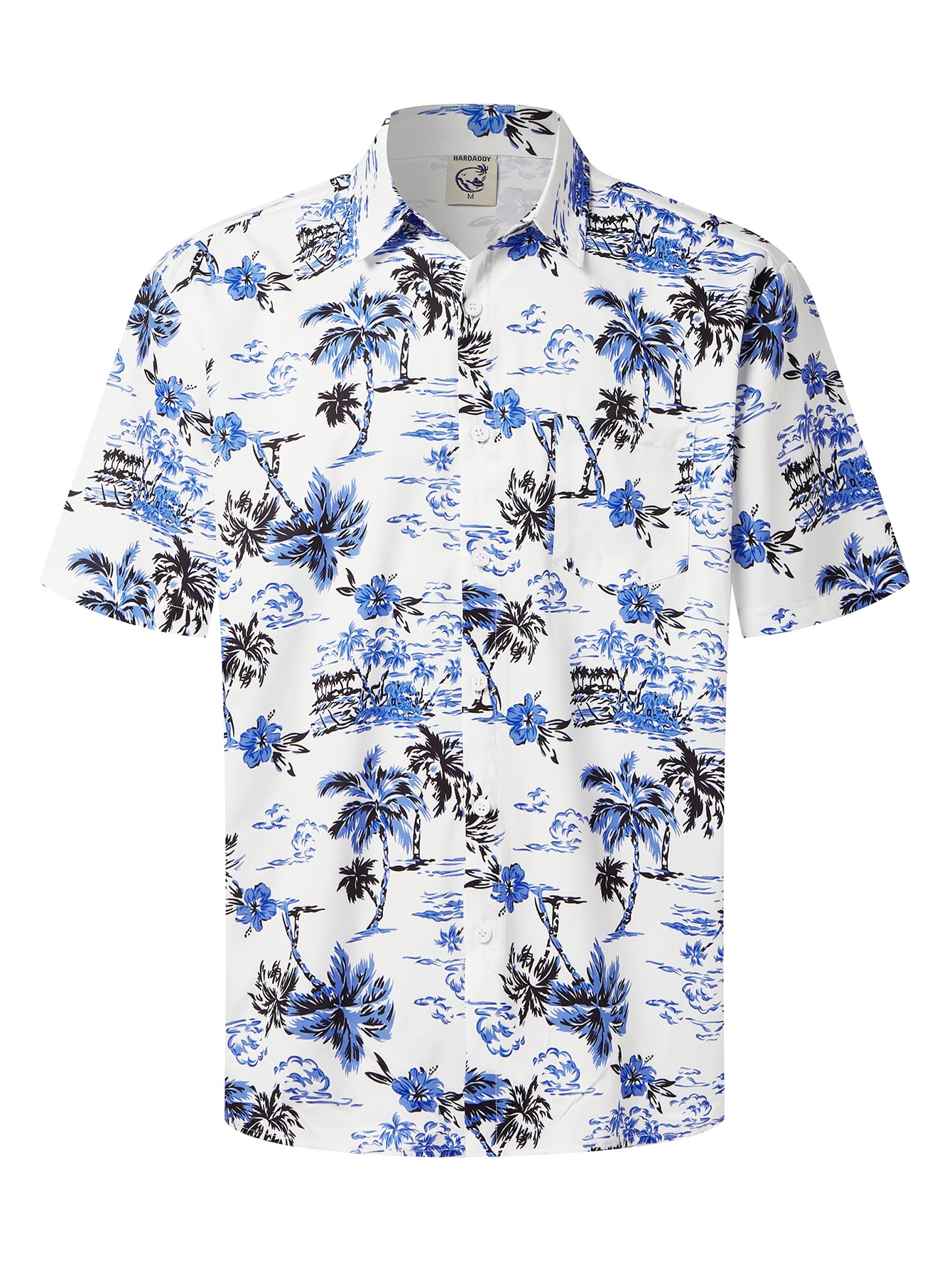 HOTHardaddy Men's Hawaiian Shirt Short Sleeves Coconut Printed Button Down Summer Beach Casual Shirts