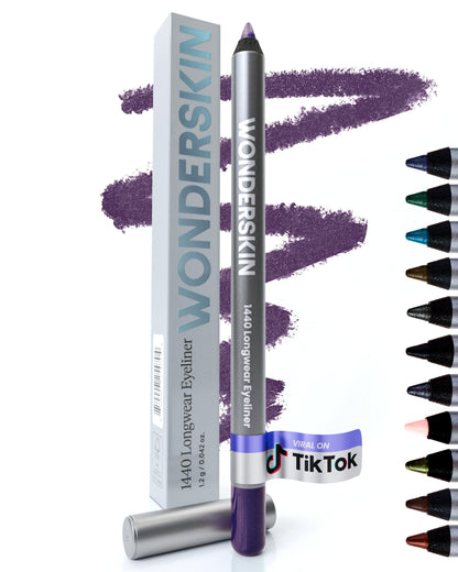 HOTWonderskin Eyeliner Pencil, 1440 Longwear Deep Black Eyeliner Pencil - Waterproof, Sharpenable & Smudge Proof (Liquorice)