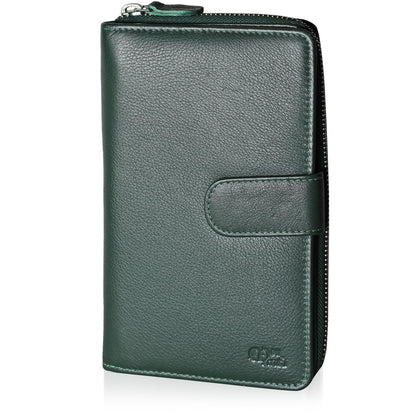 HOTBig Fat RFID Blocking Leather Organizer Checkbook Wallets For Women - Clutch