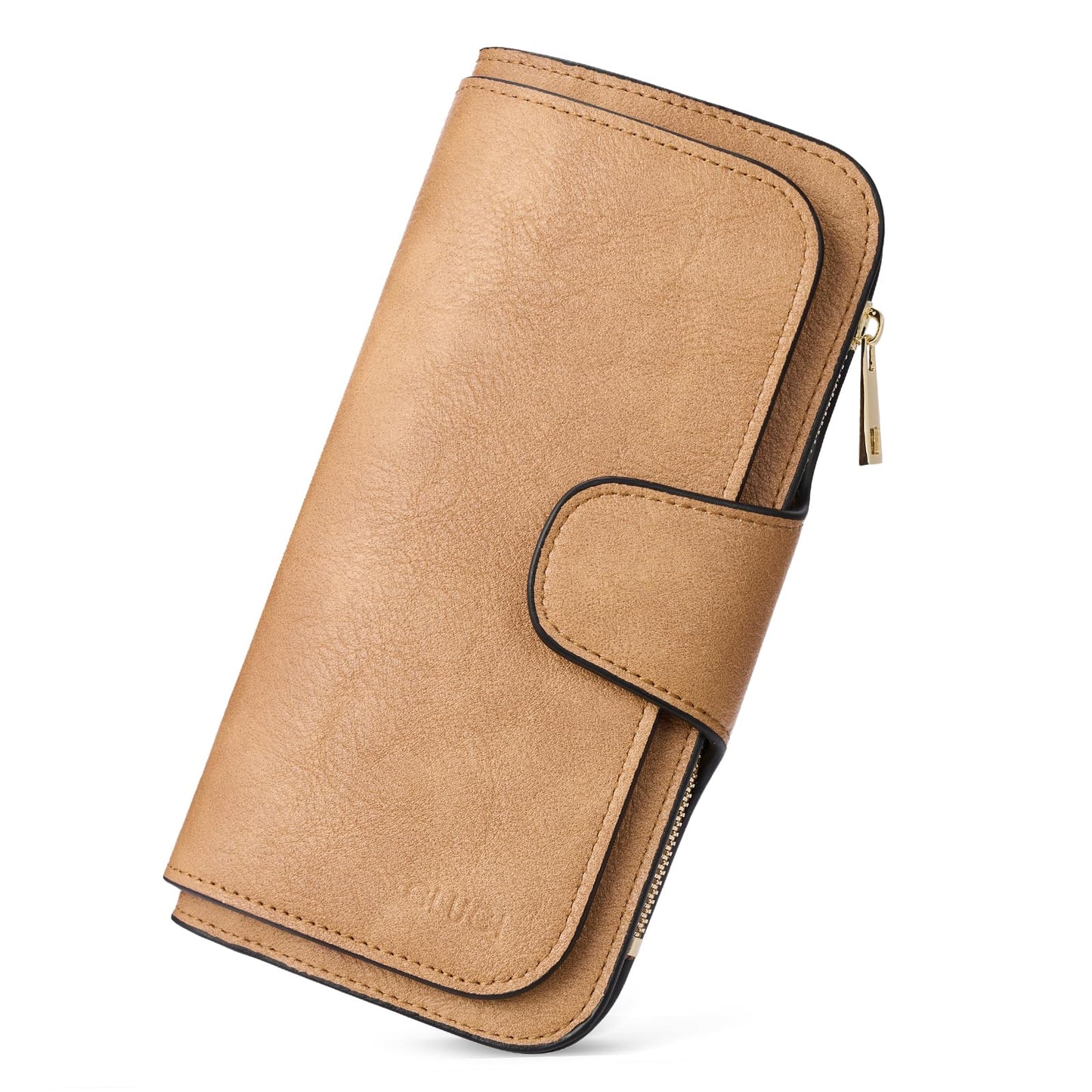 HOTCLUCI Wallet For Women PU Leather RFID Blocking Womens Wallet Bifold Card Holder with ID Window Gifts for Women Birthday