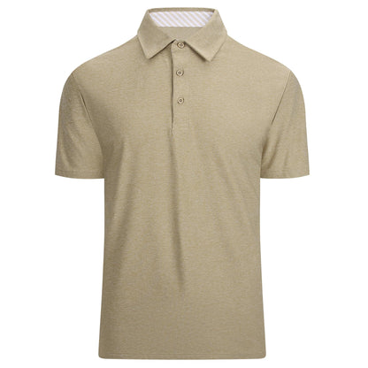 HOTAlex Vando Mens Golf Shirt Moisture Wicking Quick-Dry Short Sleeve Polo | UPF40,Soft & stretch,Sweat resistant,Multi-scene sports & office apparel