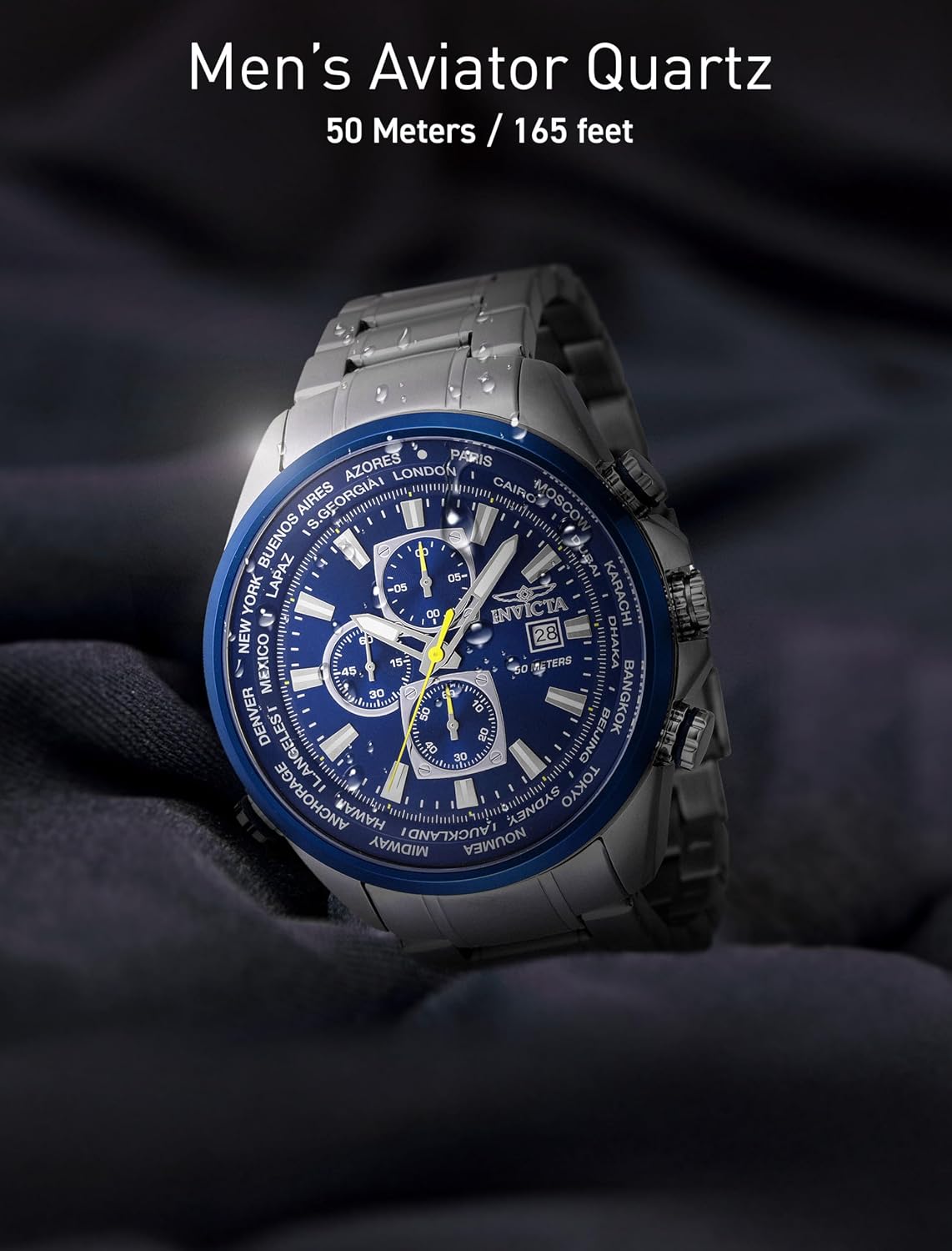 HOTInvicta Aviator Men 50mm Quartz