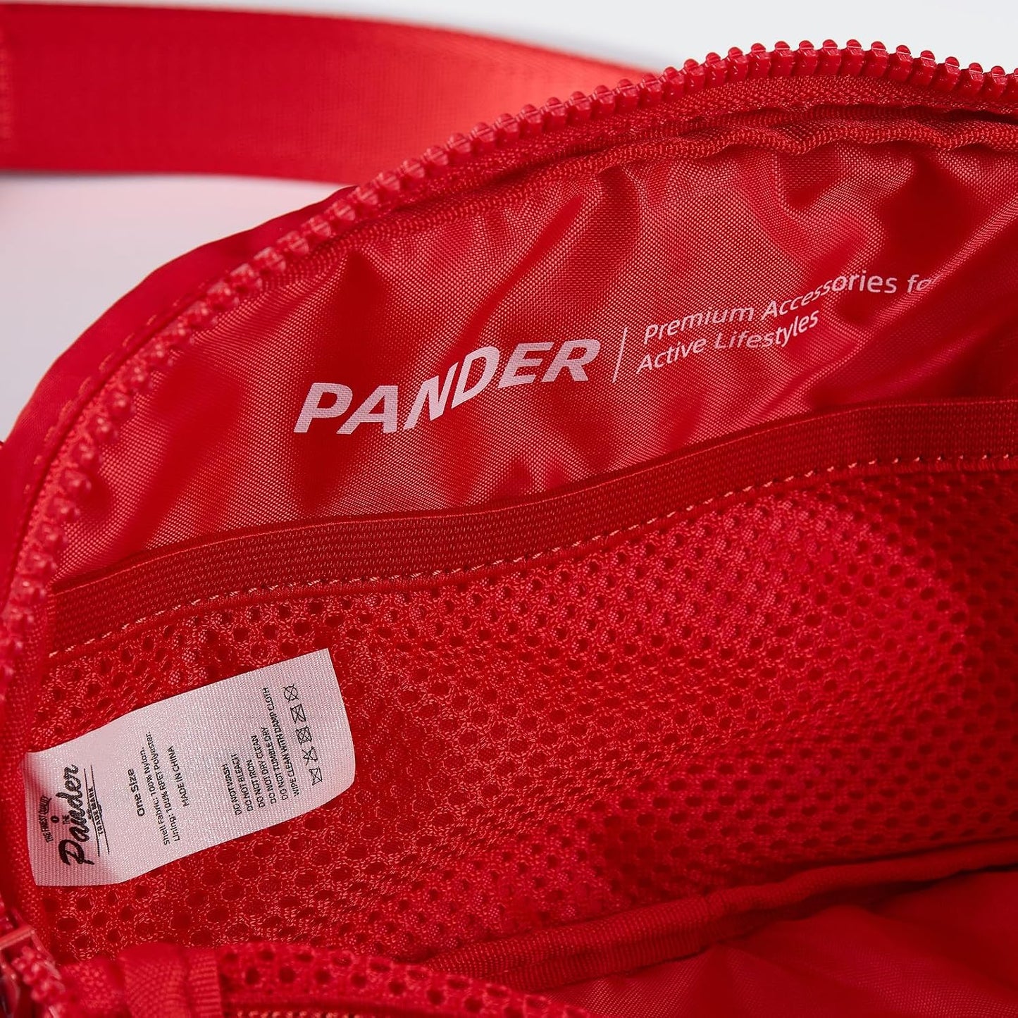 HOTPander Two Way Zipper Fanny Pack Nylon Everywhere Belt Bag for Women, Water Repellent Waist Packs, Crossbody Bags with Adjustable Strap (Red).