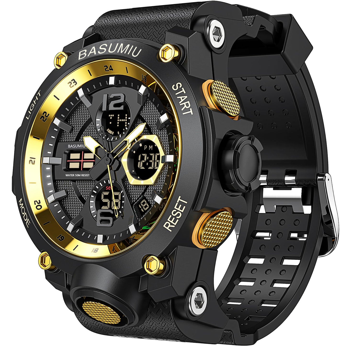 HOTGold Military Dive Tactical Digital Man Watches for Men Nice Luxury Waterproof Diver Mens Watches Work Black Sports