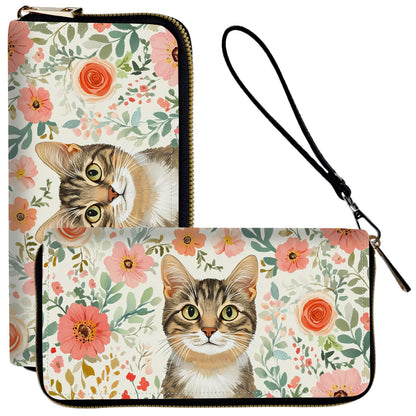 HOTLadies Wallet,Clutch Purses for Women Wallets Leather Credit Card Holder for Women Wristlet Slim Small Cute with Zipper,Thin RFID Blocking with Wrist Strap,Glitter Dragonfly Moon