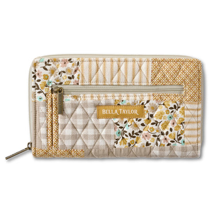 HOTBella Taylor Wrist Strap Wallet, Quilted Wristlet for Women | Lightweight, RFID blocking wristlet wallet, 11 card organizer, 4 cash/receipt slots, secure zipper, holds more, stays slim