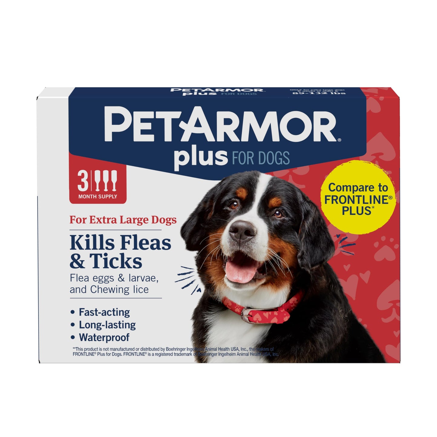 HOTPetArmor Plus Flea & Tick Topical Dogs 45-88 lbs, 6-Month | Ideal for Large Dogs 45-88 lbs; Kills Fleas, Eggs, Larvae, Ticks & Lice; 6-month supply; Waterproof Nose-to-Tail