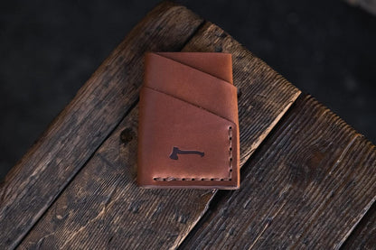 HOTThe Port Wallet by Craft and Lore, Handmade Minimal Leather Card Wallet (Buck Brown)