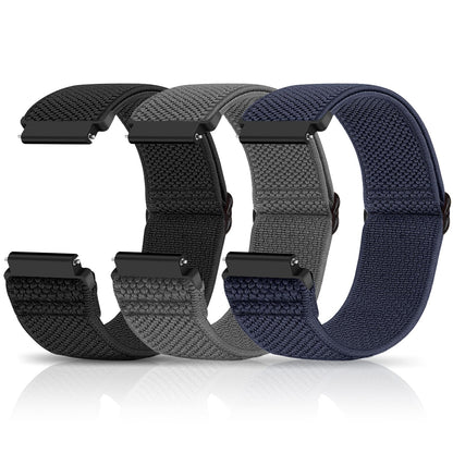 HOTCompatible with 16mm 18mm 19mm 20mm 22mm 24mm Watch Bands Quick Release Replacement Wristband,Adjustable Stretchy Nylon Solo Loop Straps Fabric Braided Sport Elastic Bands for Men Women