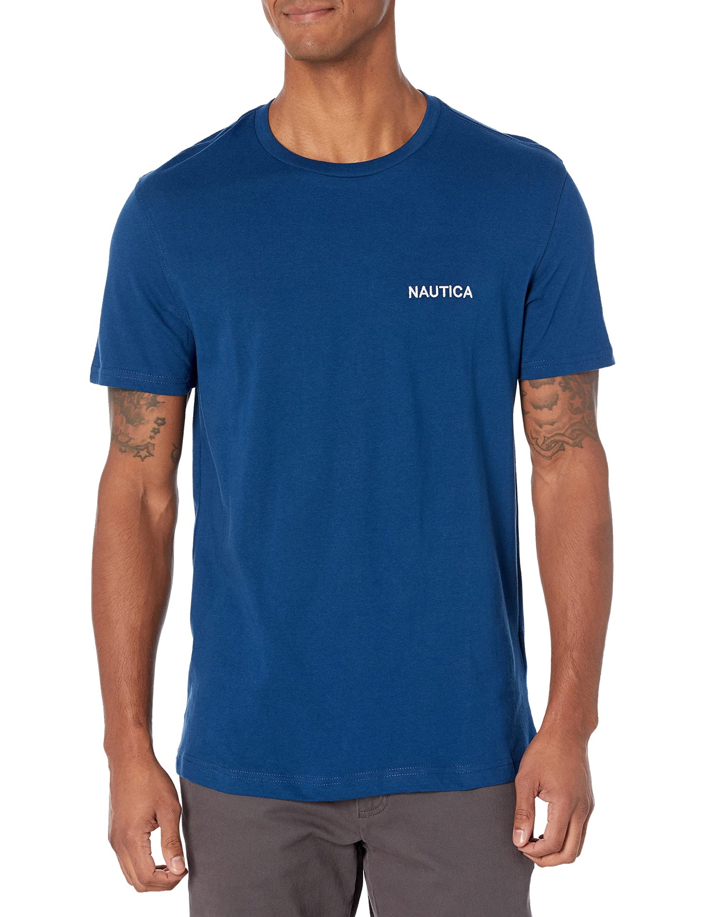 HOTNautica Men's Short Sleeve Solid Crew Neck T-Shirt Shirt