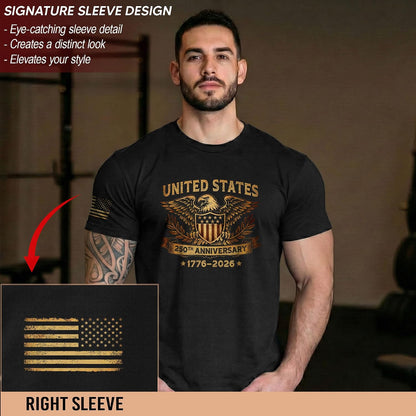 HOT250 Anniversary USA Shirt, USA Eagle Graphic Shirt for Men | Show your pride with these stylish men's patriotic shirts, designed for bold expression and comfortable, everyday wear