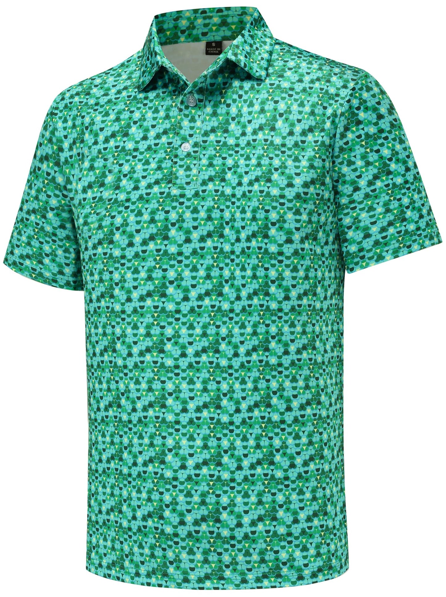 HOTtracamiy Men's Golf Polo Shirts Short Sleeve Performance Moisture Wicking Quick Dry Golf Polo Shirts for Men