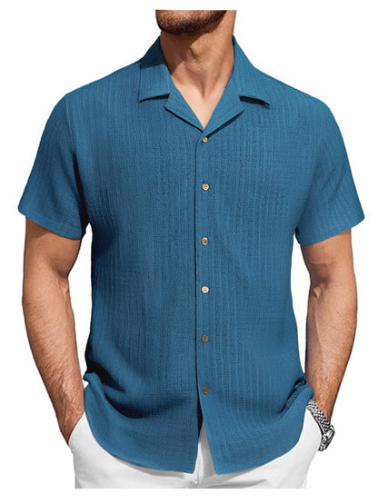 HOTDamipow Mens Casual Button Down Shirts Short Sleeve Fashion Vacation Beach Shirts