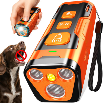 HOTYUYQA Dog Bark Deterrent Device, 3X Ultrasonic Anti Barking, 6 Training Modes 23 FT Range Barks No More Indoors Outdoors Behavior Correct Safe & Humane Rechargeable Compact Bark Control for Dogs