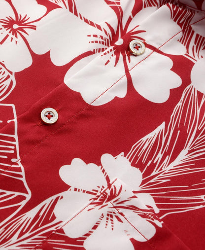 HOTKYKU Hawaiian Shirt for Men: Beach Vacation Summer Short Sleeve Button Down Mens Shirts Casual Stylish