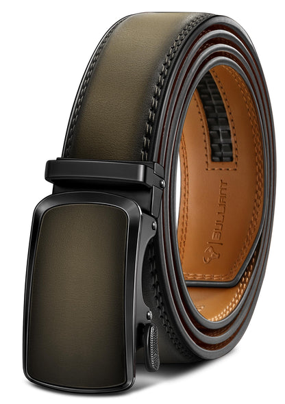 HOTBULLIANT Men's Belt,Brand Ratchet Belt Of Genuine Leather For Gift Men Dress,Size Customized