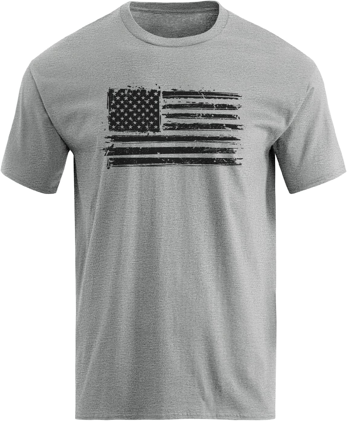 HOTH HYFOL Men's Graphic T-Shirts USA Flag Cotton Short Sleeve American Patriotic Crewneck Casual Regular Tee Shirts