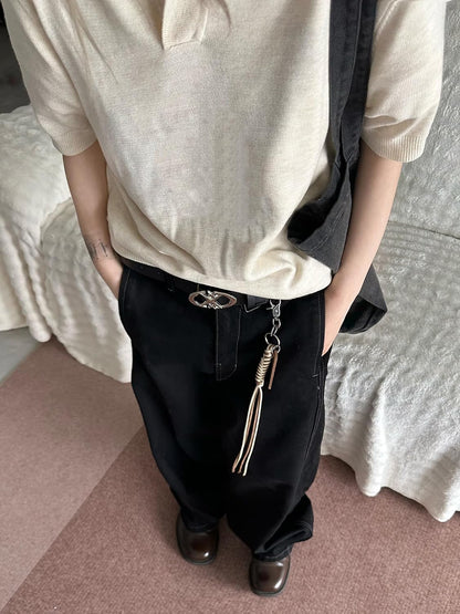 HOTY2k Belt Star Metal Buckle Vintage Gothic Punk Rock Emo Grunge Accessories Western Chunky Belts Trendy Y2k Clothes