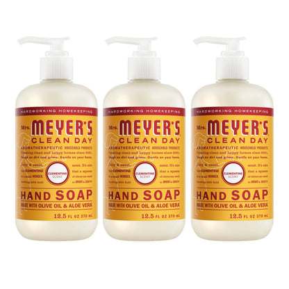 HOTMRS. MEYER'S CLEAN DAY Hand Soap, Rain Water Scent, 12.5 Fl Oz Bottle - 3 Pack