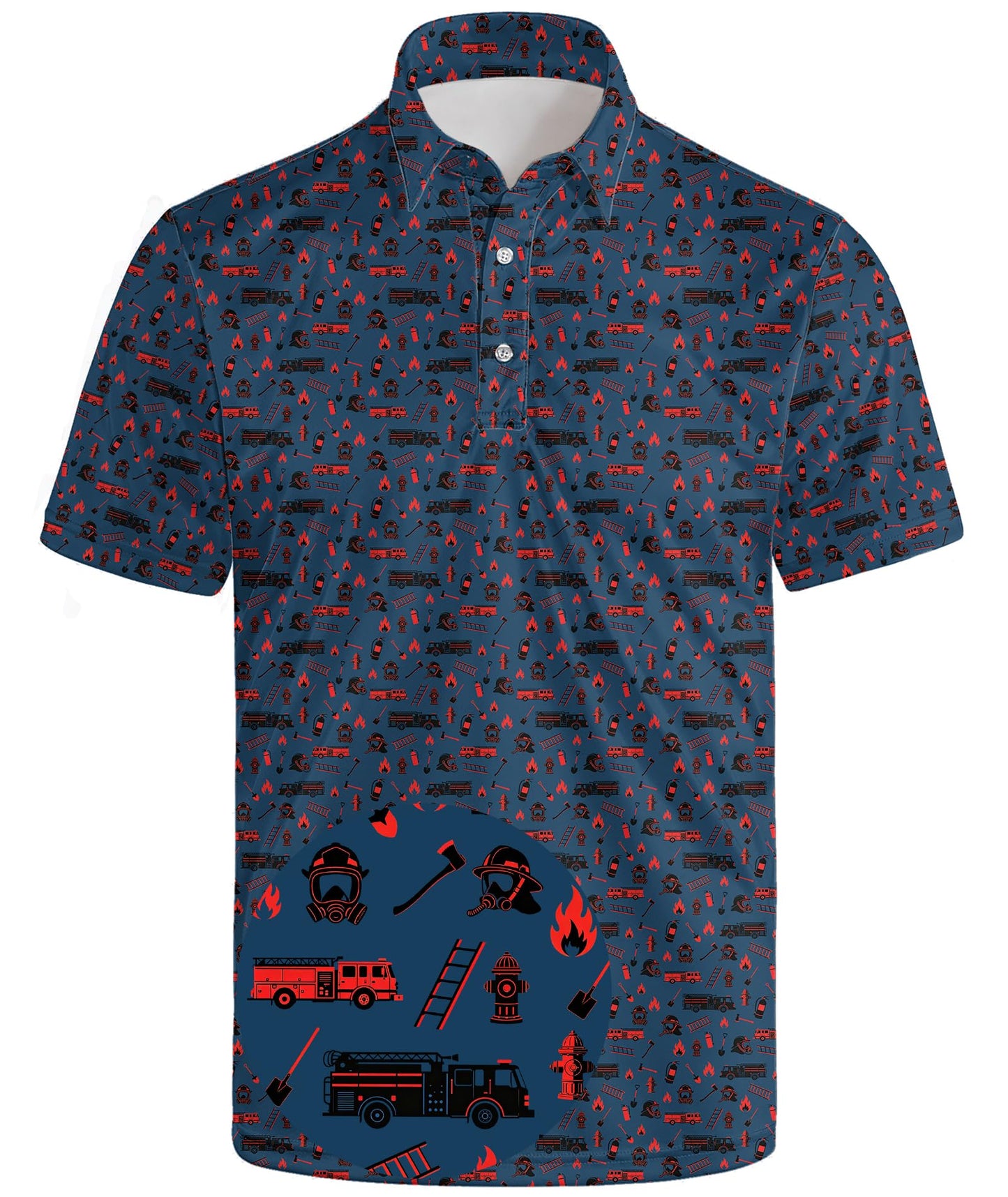 HOTGolf Polo Shirts for Men Funny Print Quick Dry Short Sleeve Performance Golf Shirts Moisture Wicking Polo Shirts