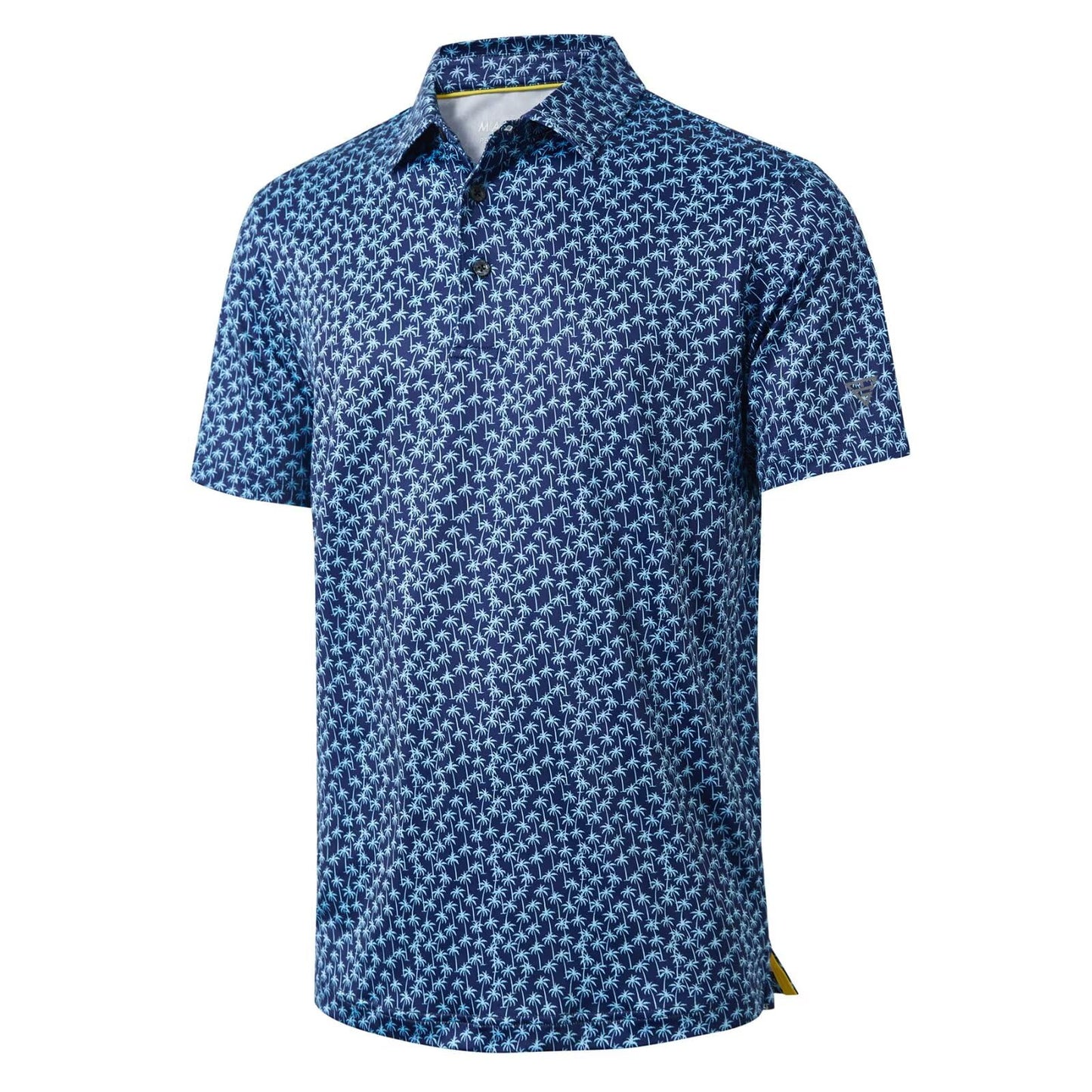 HOTGolf Shirts for Men Dry Fit Short Sleeve Print Performance Moisture Wicking Polo Shirt