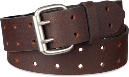 HOTDickies Men's Double Prong Leather Work Belt – Fully Adjustable, Regular & Big and Tall Sizes