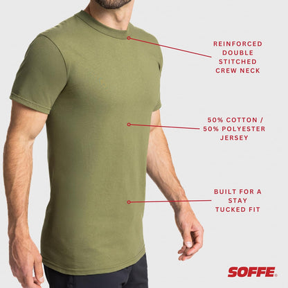 HOTSoffe Men's 3 Pack - USA Poly/Cotton Military Tee